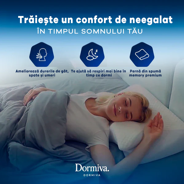 Pernă cervicală ortopedică - Dormiva Somn™