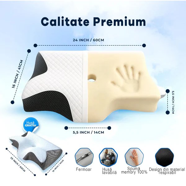 Pernă cervicală ortopedică - Dormiva Somn™